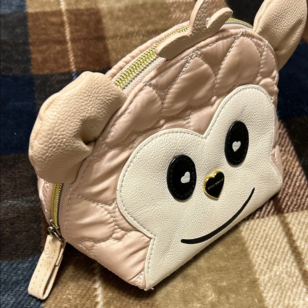 Betsey Johnson Pink Monkey Face Quilted Bag givie - Picture 11 of 14